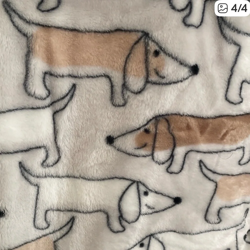 Dachshund themed Plush Pet Throw Blanket -